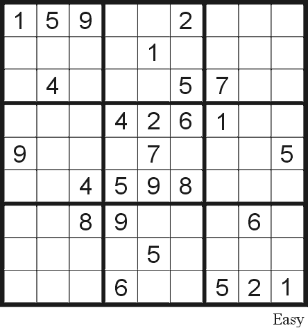 Printable Easy Sudoku on Sudoku Puzzle 10  Easy    Free Printable Puzzles