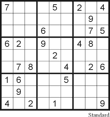 Sudoku Puzzle Printable on Sudoku Puzzle 11  Standard    Free Printable Puzzles