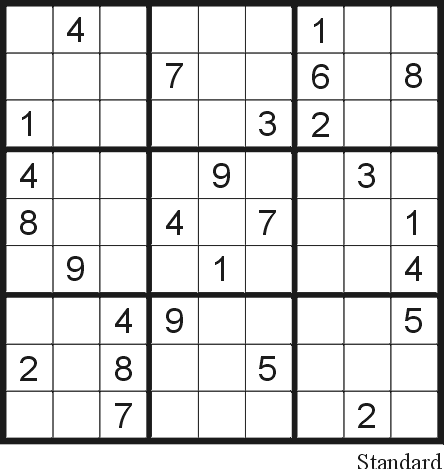 Printable Sudoku Puzzle on Sudoku Puzzle 20  Standard    Free Printable Puzzles