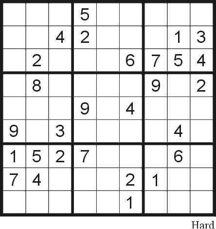 Printable Sudoku Puzzle on Sudoku Puzzle 21