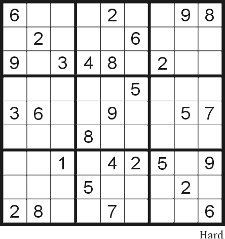 Free Printable Sudoku on Sudoku Puzzle 22  Hard    Free Printable Puzzles