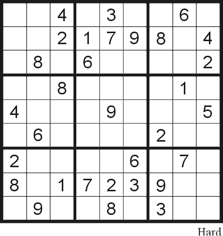Printable Sudoku Puzzle on Sudoku Puzzle 26  Hard    Free Printable Puzzles