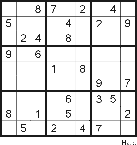 Sudoku Free Printable on Sudoku Puzzle 27  Hard    Free Printable Puzzles