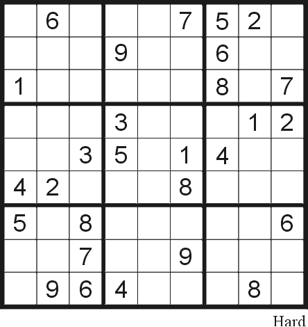 Free Crossword on Sudoku Puzzle 28  Hard    Free Printable Puzzles