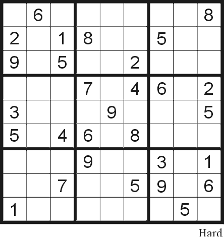 Sudoku Puzzle Printable on Sudoku Puzzle 29  Hard    Free Printable Puzzles