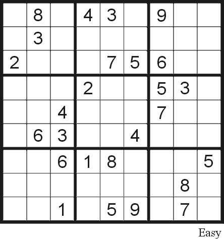 Sudoku Free Printable on Sudoku Puzzle 3  Easy    Free Printable Puzzles