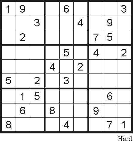 Printable Sudoku Puzzle on Sudoku Puzzle 30  Hard    Free Printable Puzzles