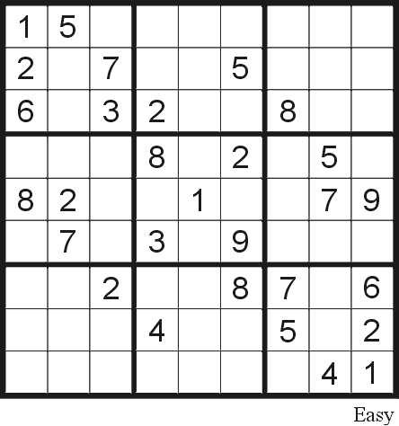 Sudoku Puzzle Printable on Sudoku Puzzle 6  Easy    Free Printable Puzzles