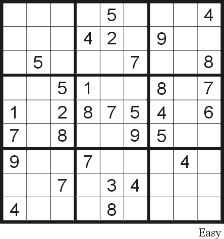 Free Sudoku Printable Puzzles on Sudoku Puzzle 8  Easy    Free Printable Puzzles