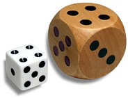 Large Wooden Dice Farkel